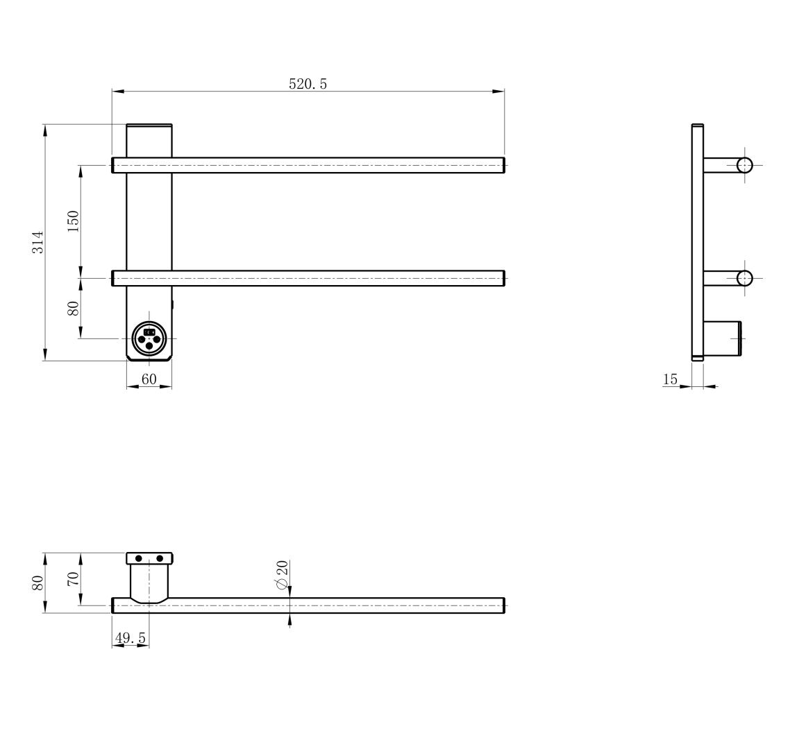 Приобрести полотенцесушитель электрический wonzon & woghand nürnberg, черный матовый (ww-al342-mb)