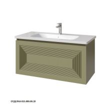 Caprigo Тумба с раковиной MODO Quarta 100 см, зеленая, эмаль