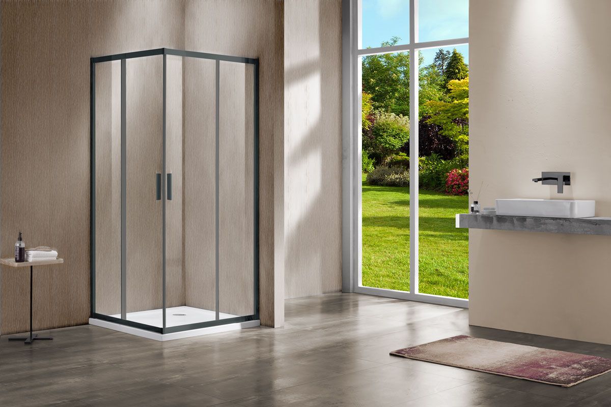 Приобрести vincea душевое ограждение garda 100х110 см, прозрачное, оружейная сталь vss-1g1011clgm