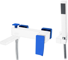 Boheme Смеситель для ванны Q, белый\синий 143-WUW.2