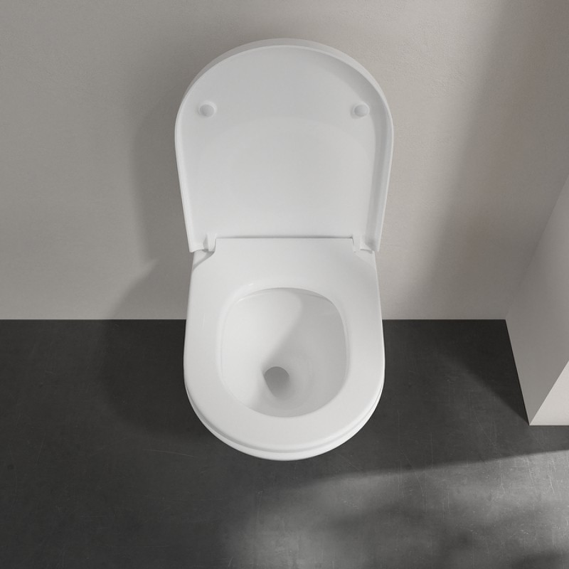 Приобрести унитаз подвесной villeroy boch subway 3.0, безободковый с тонким сиденьем микролифт 4670ts01