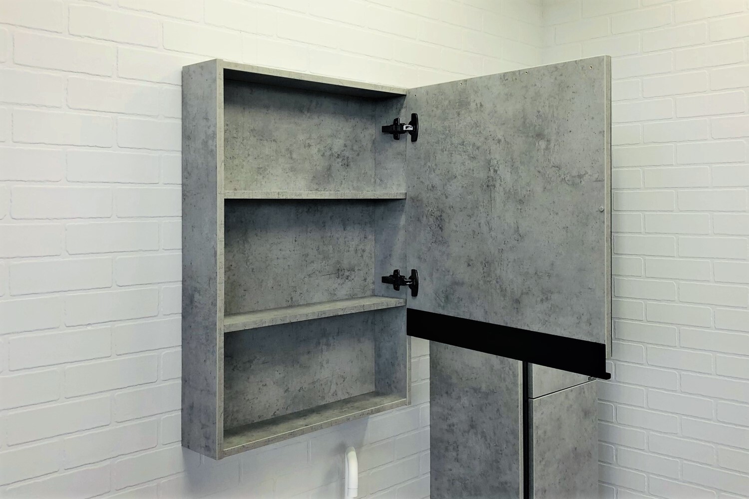 Приобрести сomforty зеркало-шкаф "эдинбург-60" бетон светлый