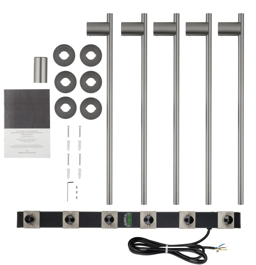 Приобрести полотенцесушитель электрический встраиваемый wonzon & woghand dortmund, брашированный никель (ww-a365-br)