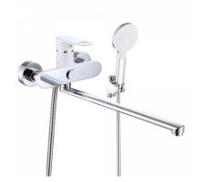 Смеситель для ванны ViEiR Ergo с ручным душем, белый\хром V043541F