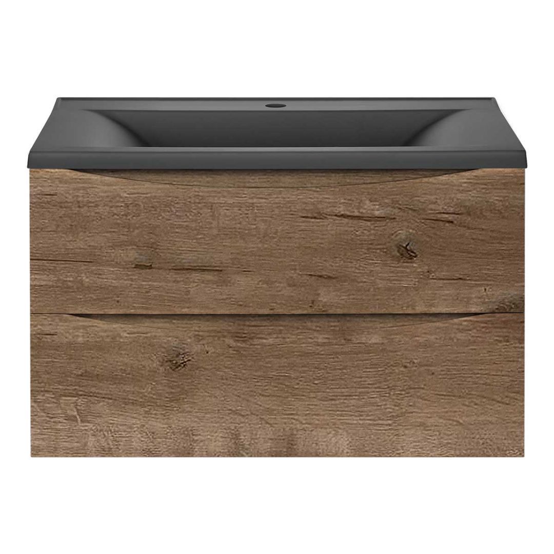 Приобрести vincea тумба подвесная mia 75 см, дуб винтаж с раковиной антрацит матовый vmc-2ma750vo;vcb-3m750g