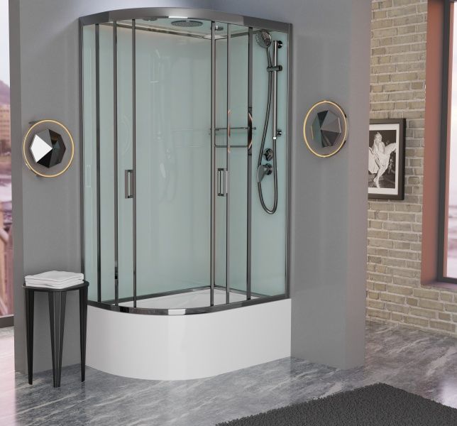 Приобрести frank душевая кабина f412/2r brilliant с высоким поддоном, правосторонняя