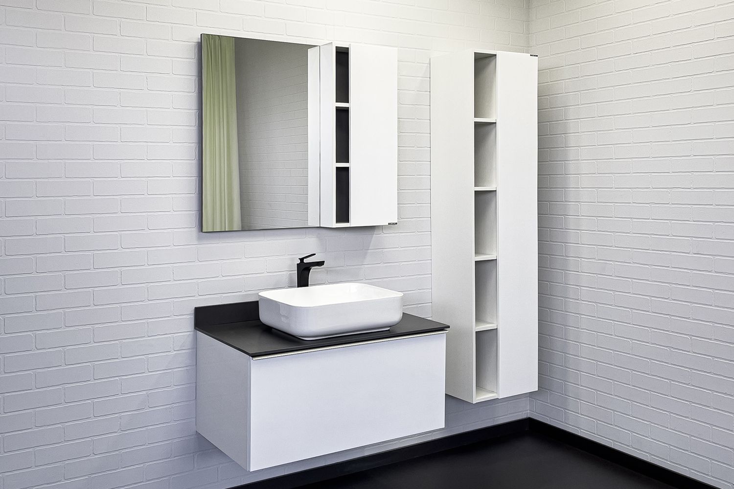 Приобрести сomforty тумба со столешницей и раковиной "милан-90" белый глянец с раковиной t-y9378