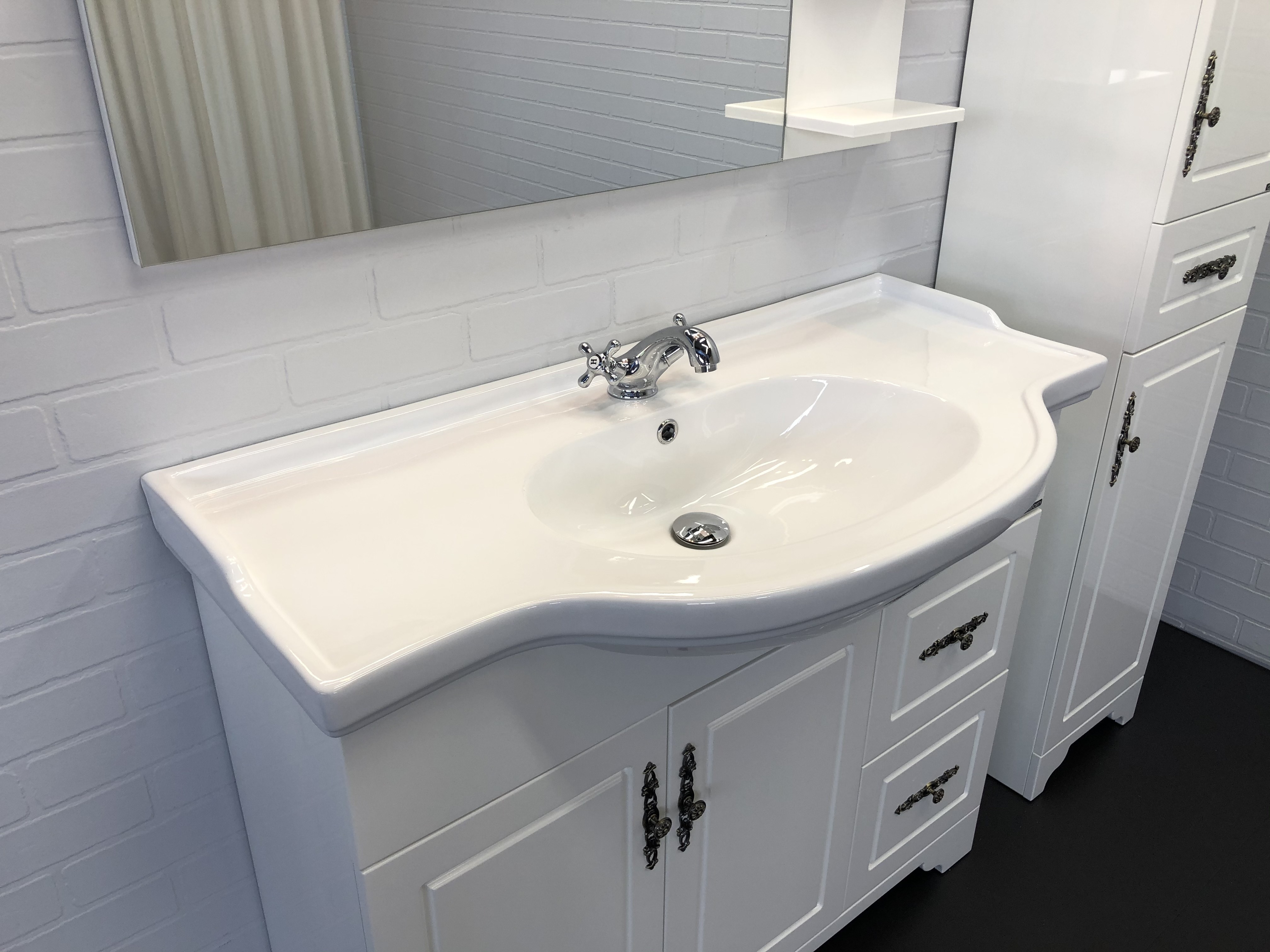 Приобрести сomforty тумба с раковиной "севилья-100" слоновая кость