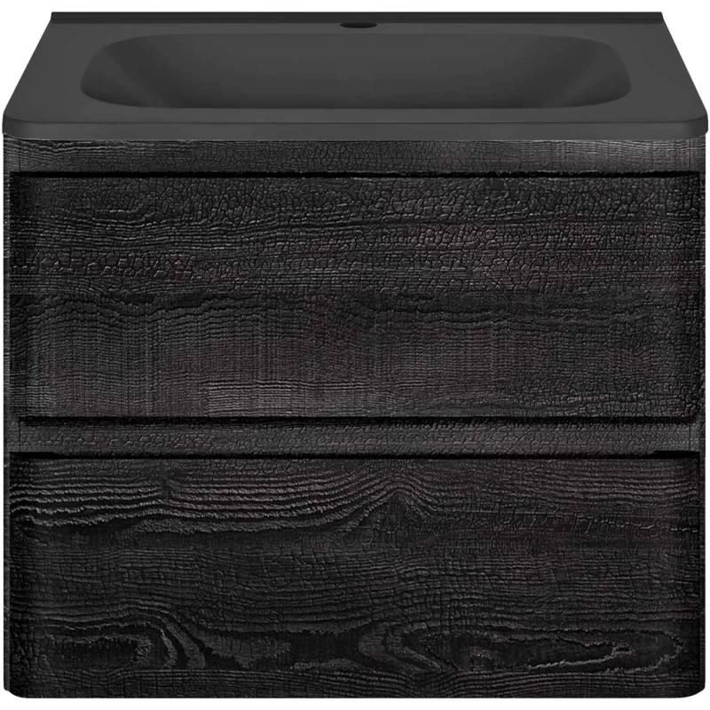 Приобрести vincea тумба подвесная vico 60 см, карбон с черной матовой раковиной vmc-2v600cn;vcb-2vp600b