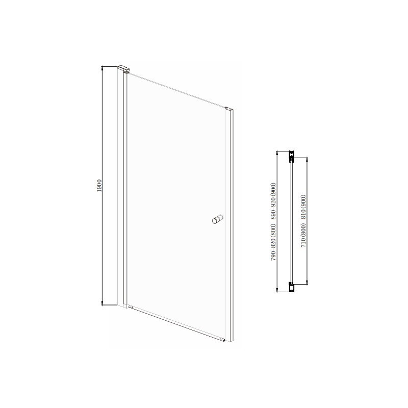 Приобрести душевая дверь azario alberta 80x190 см серебро, прозрачное стекло az-nk6211