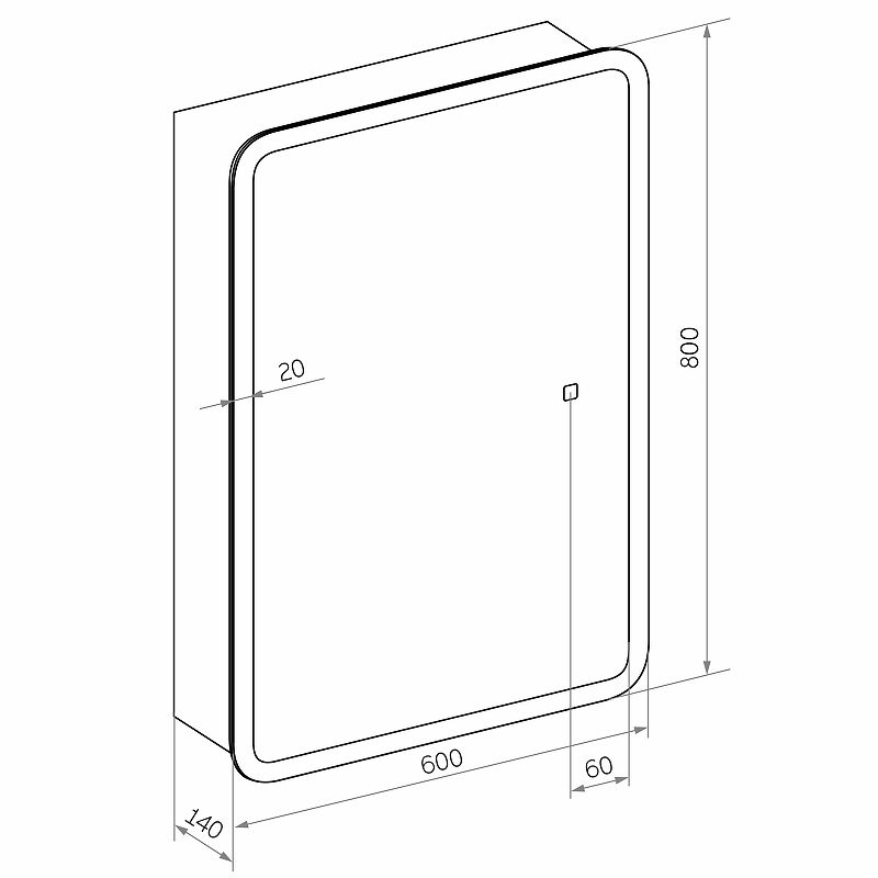 Приобрести continent зеркало шкаф с подсветкой emotion 60х80 см, сенсорный включатель, белое