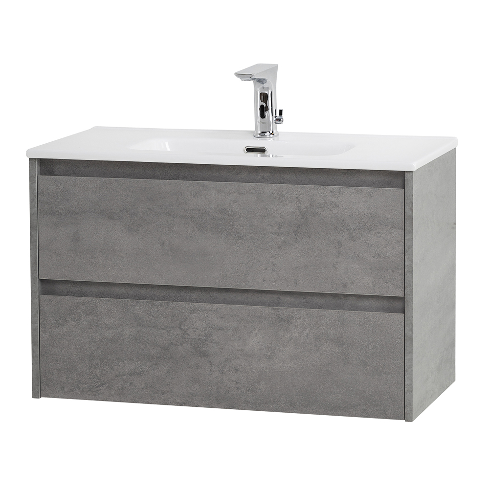 Приобрести belbagno тумба с раковиной kraft 39 80 см, подвесная cemento grigio, белая раковина
