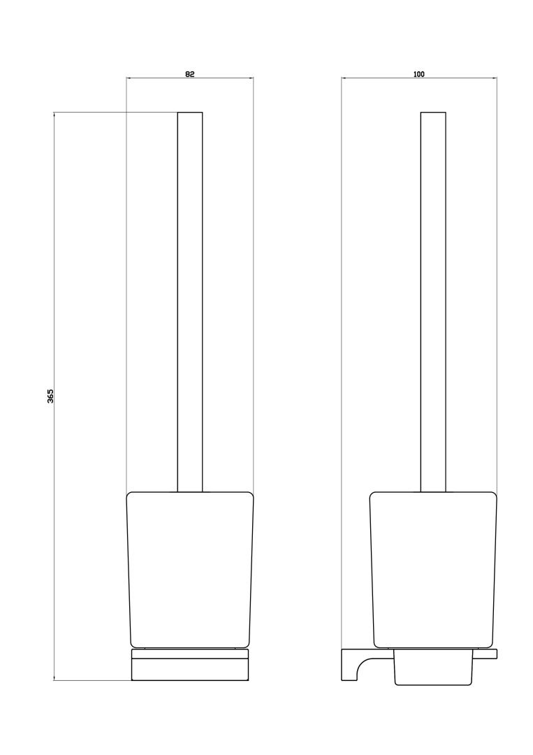 Приобрести туалетный ершик в комплекте wonzon & woghand eclipse, хром (ww-9129)