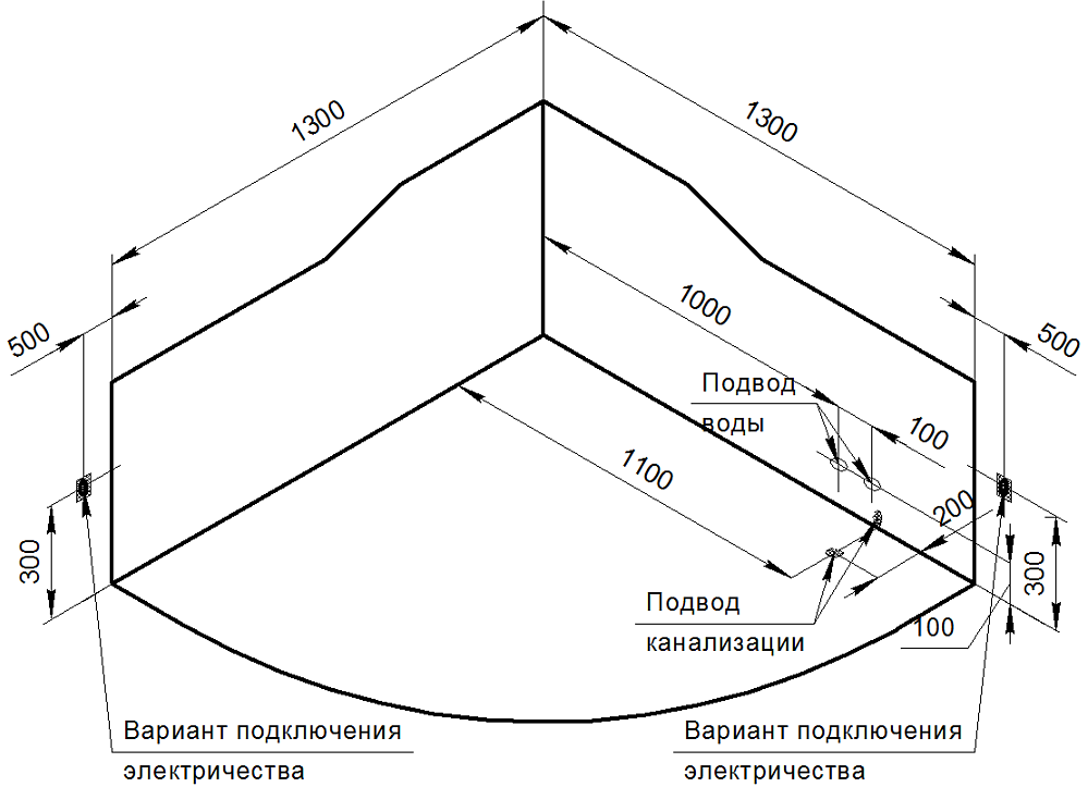 Приобрести радомир акриловая ванна сорренто 130x130 см ( комплект каркас, слив)