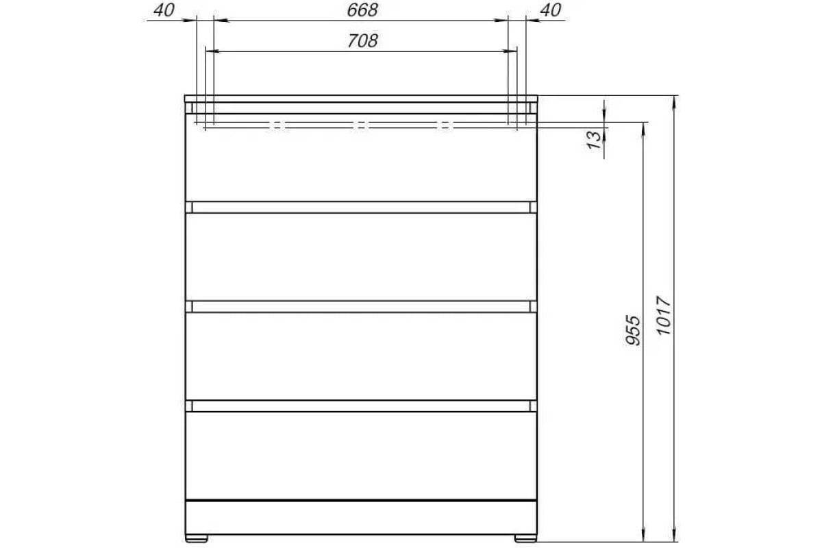 Приобрести aquanet комод сканди 80x48 см, дуб крафт (4 ящика)