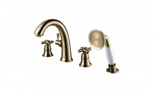 LEMARK Смеситель на борт ванны Vintage, 4 отверстия, бронза LM2841B