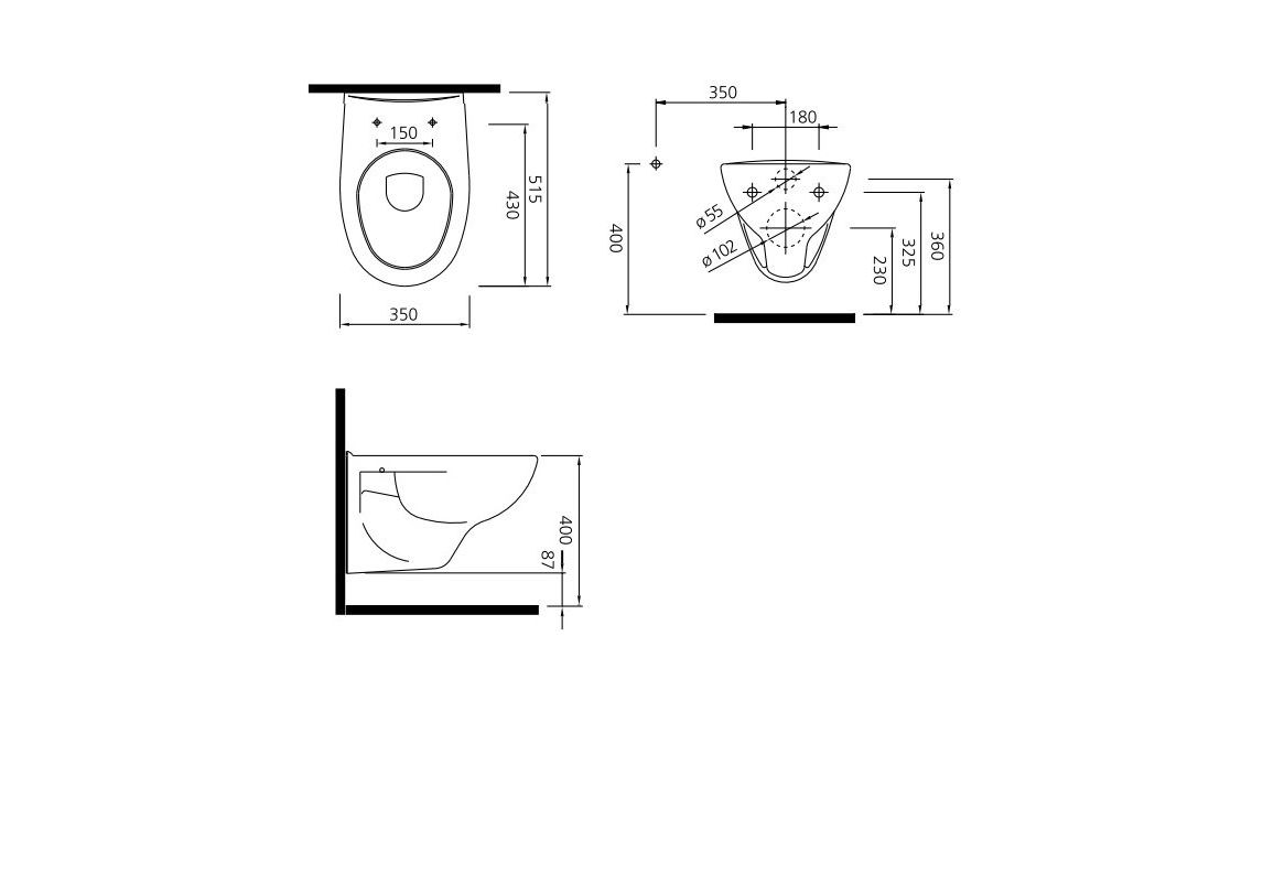 Приобрести подвесной унитаз безободковый kale optimum с крышкой микролифт