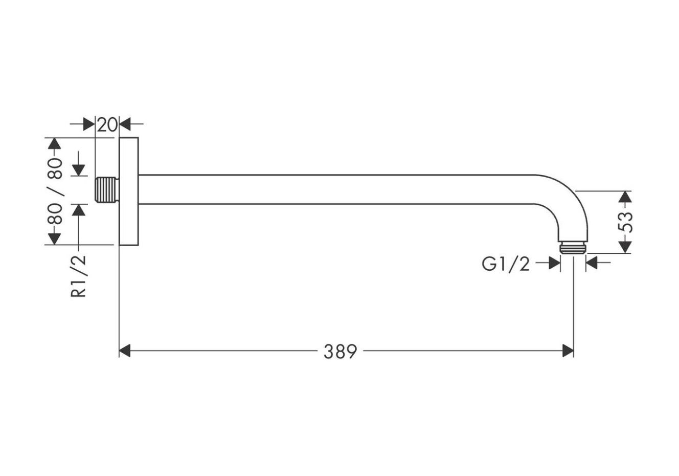 Приобрести 27446000 держатель душа e 389 мм