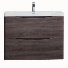 Тумба подвесная с раковиной BelBagno ANCONA-N-600-2C-SO-RW 60 см, темный дуб