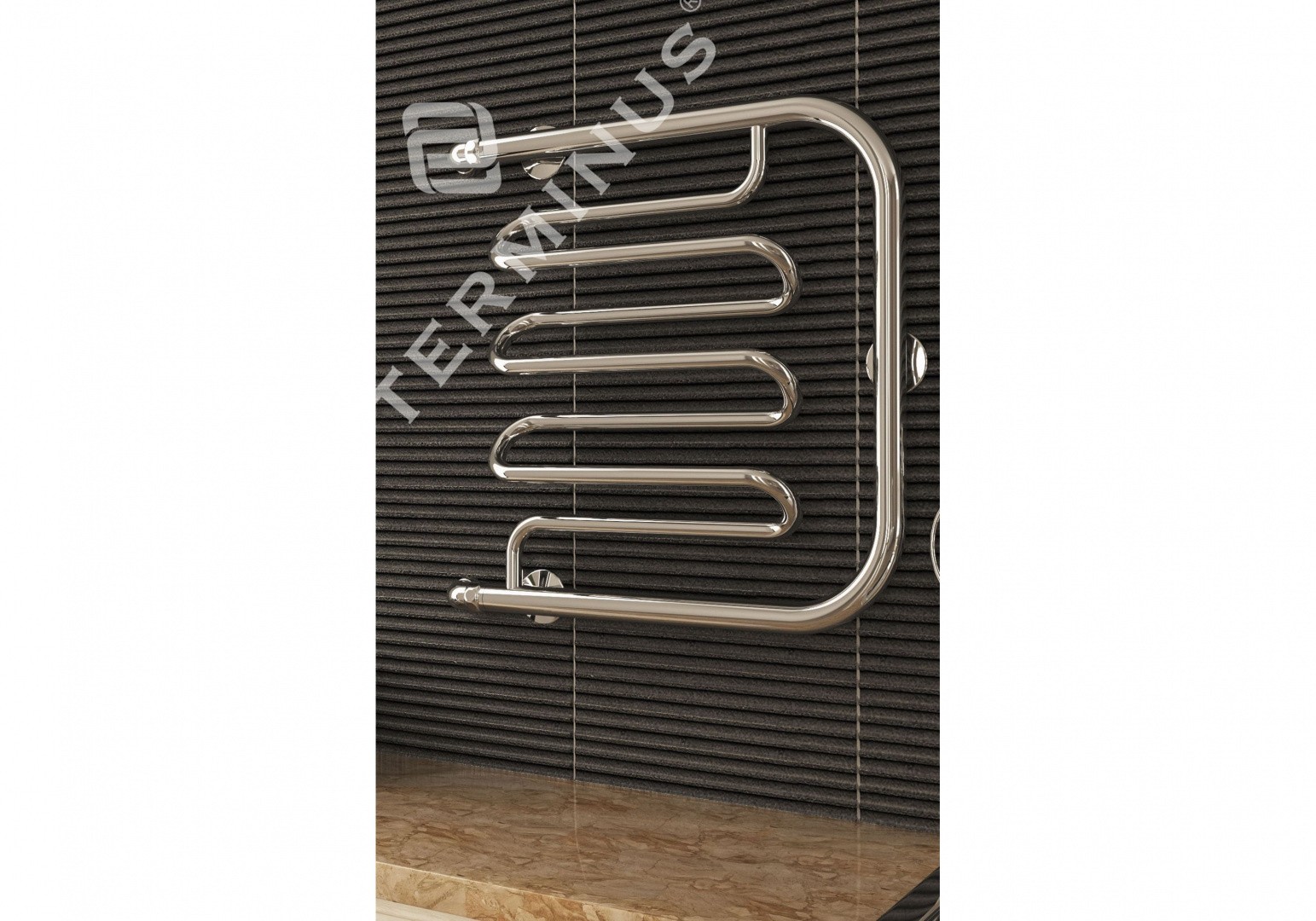 Приобрести полотенцесушитель 500х500 мм водяной terminus фокстрот лиана 4620768880971