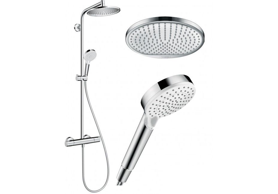Приобрести душевая система hansgrohe crometta s 240 1jet showerpipe 27267000