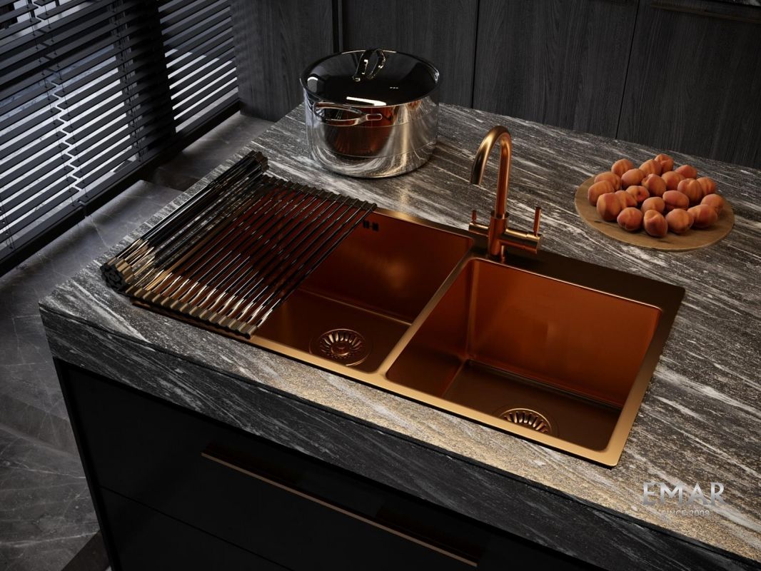 Приобрести emar смеситель для кухни, медь ecb - 3007 pvd coppery