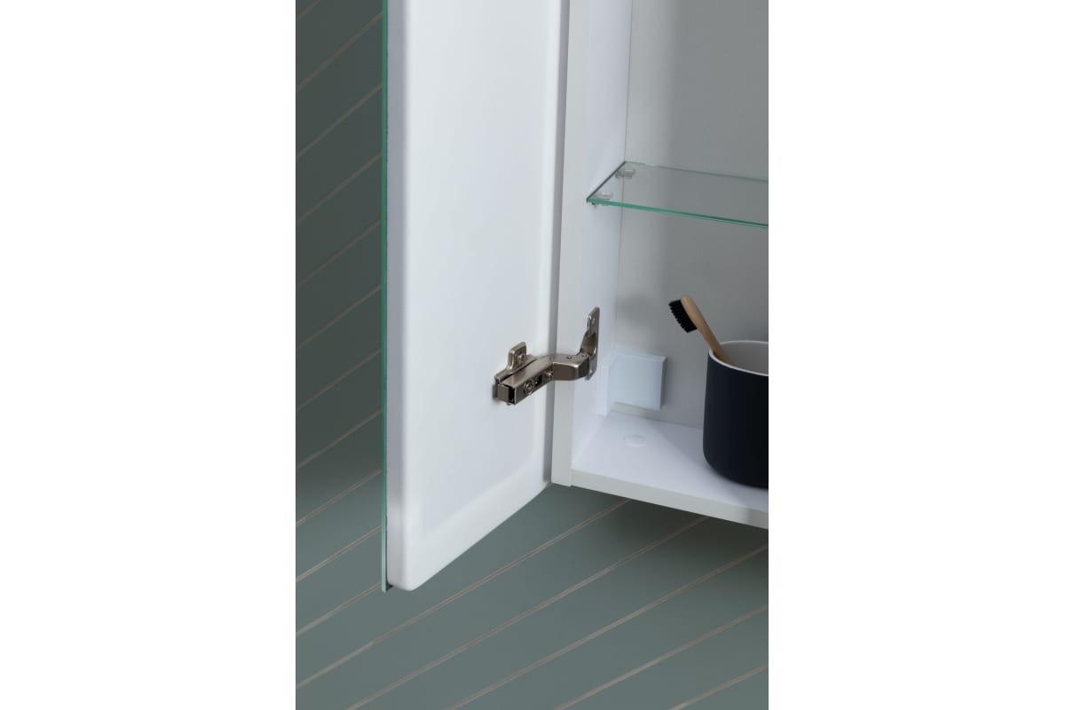 Приобрести aquanet зеркальный шкаф оптима 70 см, с led подсветкой