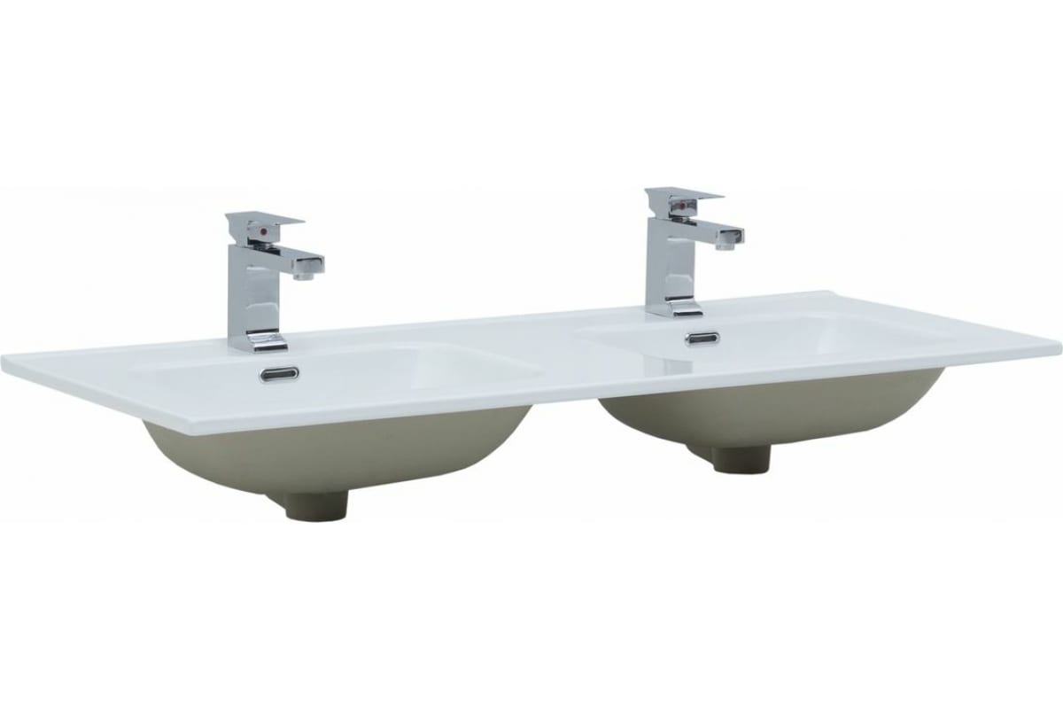 Приобрести aquanet раковина flat 120х46 см, (двойная) белая