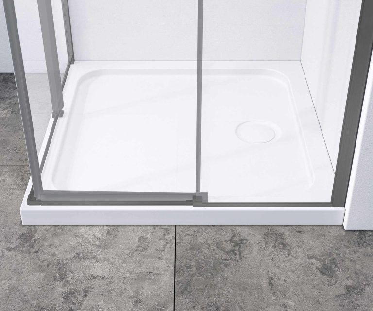 Приобрести vincea душевое ограждение slim-n 90х90 см, прозрачное, оружейная сталь vss-4sn900clgm