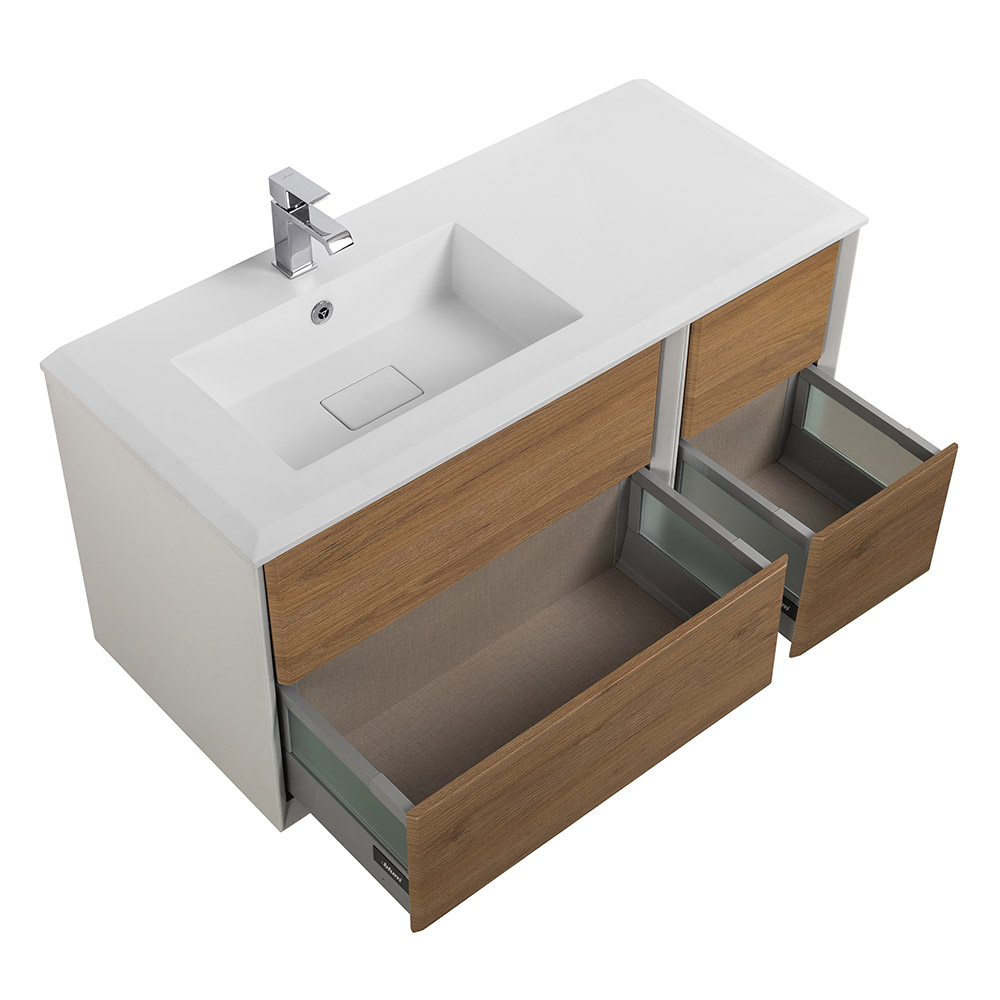 Приобрести cezares тумба подвесная с раковиной bellagio 106 см rovere tabacco, левостороняя, дерево 54716