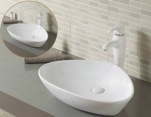 Приобрести раковина-чаша ceramalux 67 см 9062