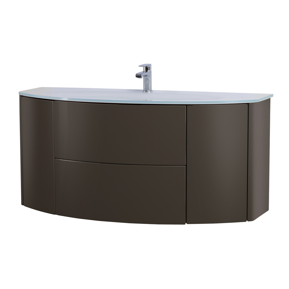 Приобрести cezares тумба подвесная с раковиной eden 121 см grigio talpa opaco, стекло,серая 54407