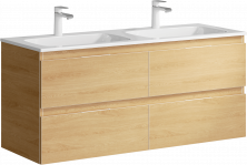 Тумба подвесная с раковиной Aqwella Accent 1200см, дуб золотой, ACC0112DZ