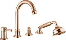 CEZARES Смеситель на борт ванны OLIMP, 4 отверстия, бронза OLIMP-BVDM-02-L