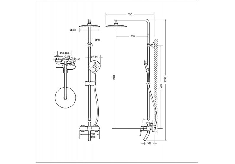 Приобрести palace душевая колонна со смеситель для ванны короткий излив