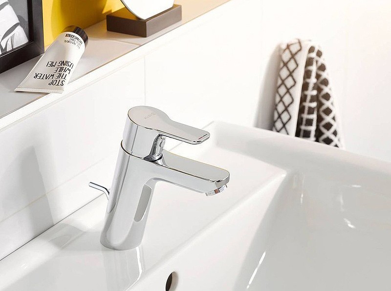 Приобрести kludi смеситель для раковины pure&easy xl с донным клапаном, 160мм, хром 372900565