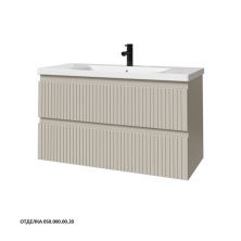 Caprigo Тумба с раковиной FORTE-Smalty STRIPE 100 см, бежевая, эмаль