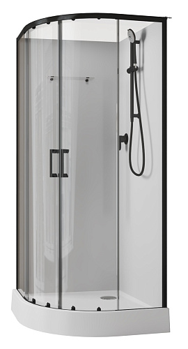 Приобрести aquanet душевая кабина passion evo r black 90x90 см