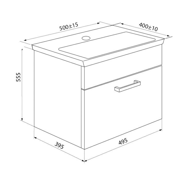 Приобрести iddis тумба подвесная mirro с раковиной 50 см. белая\под дерево mir50w0i95