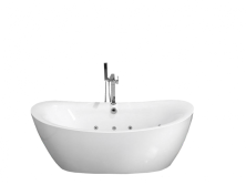 Frank Гидромассажная ванна F162 180х85 см, овальная, белая