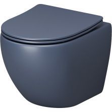 Grossman Унитаз подвесной Color с крышкой дюропласт, микролифт, синий матовый GR-4455BLMS