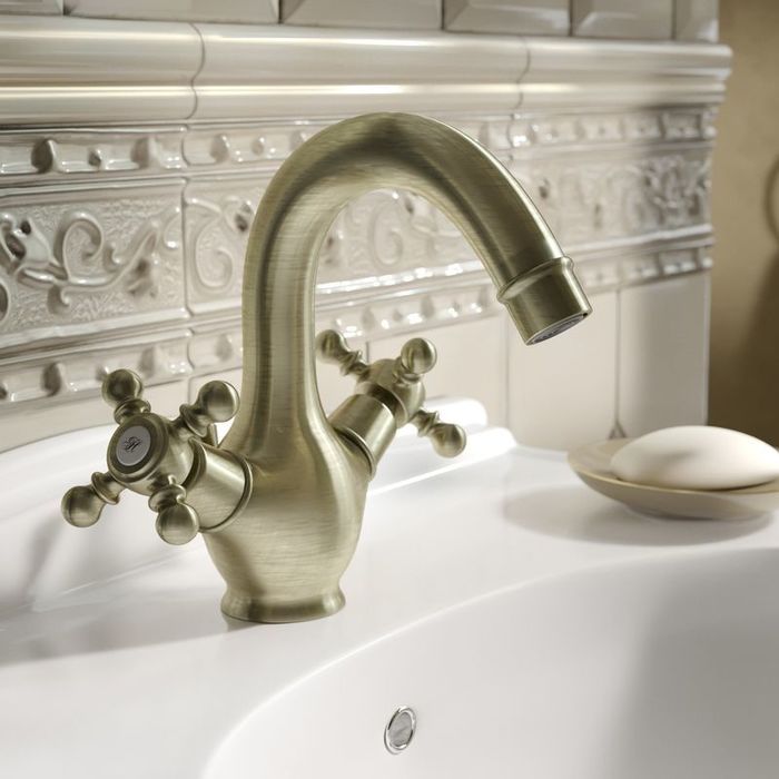 Приобрести iddis смеситель для раковины sam 176мм, бронза sambr00i01