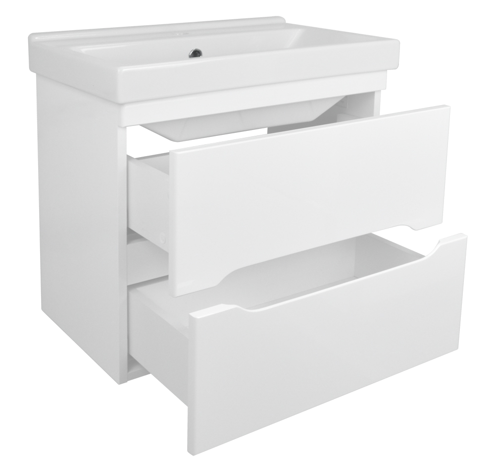 Приобрести loranto тумба подвесная с раковиной арфа 60/2 60х58,5 см, белая cs00052133