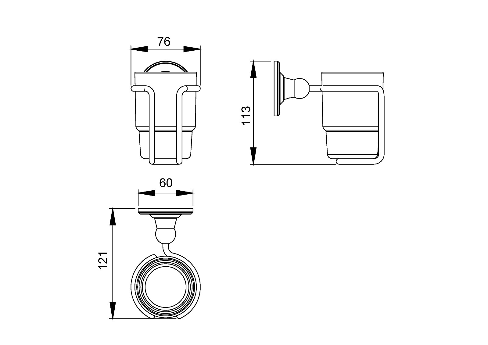 Приобрести стакан для зубных щеток timo nelson 150031/00 хром