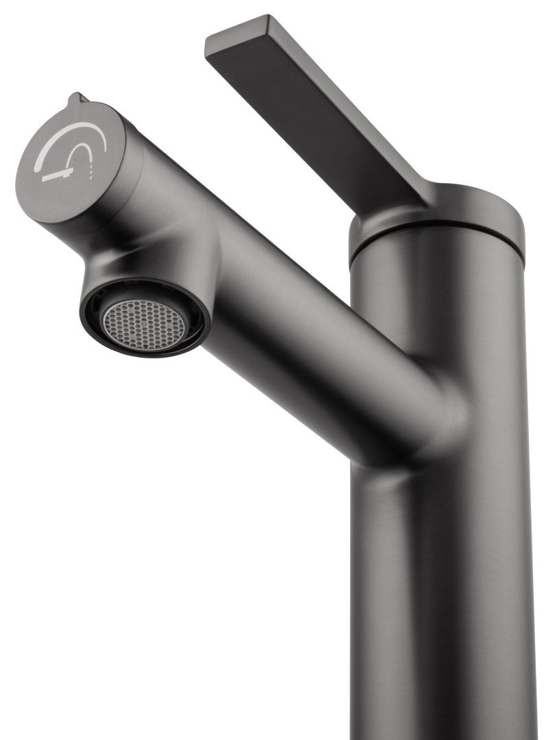 Приобрести смеситель для раковины с функцией полоскания wonzon & woghand, темный графит (ww-h1017-bgg)