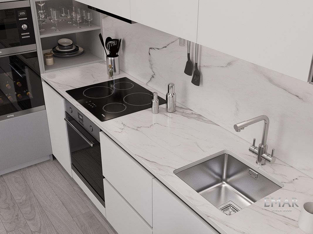 Приобрести oulin кухонная мойка 44х42 см, сатин oulin ol-0363