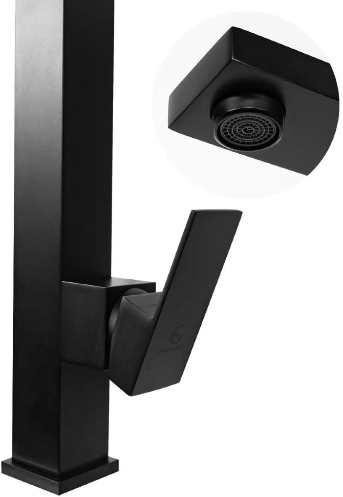 Приобрести grocenberg смеситель для кухни, черный gb4008bl