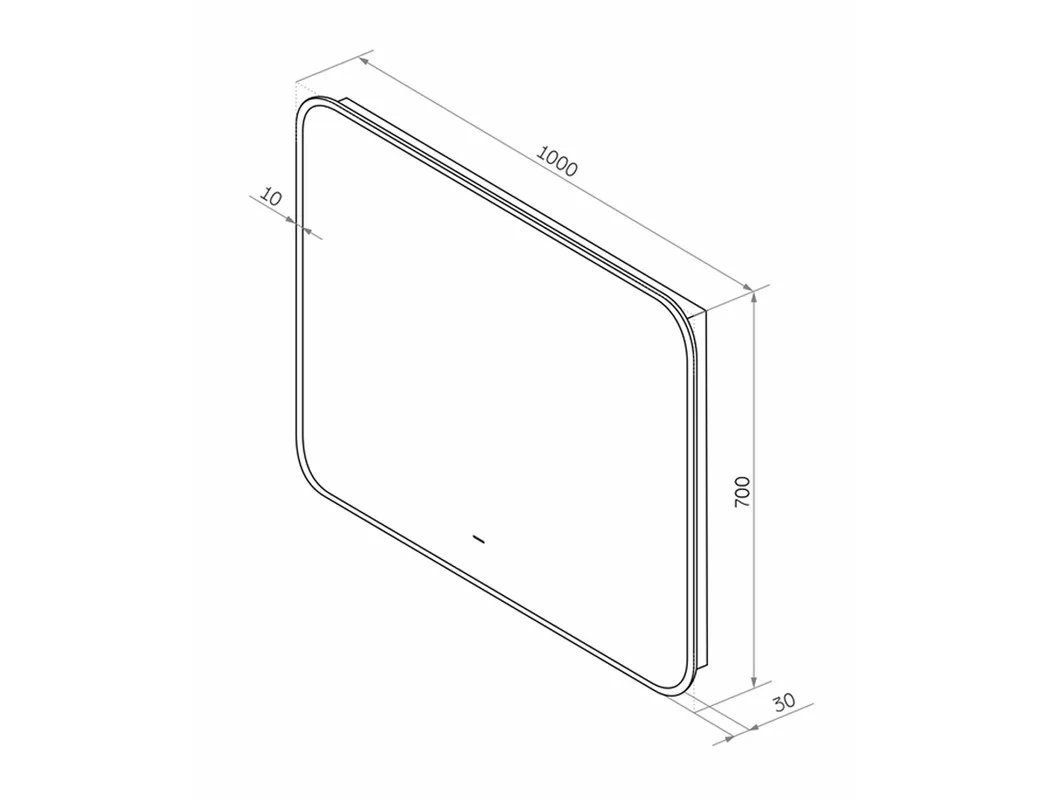 Приобрести continent зеркало с подсветкой torry 100х70 см, черное