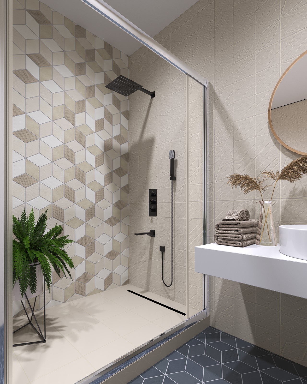 Приобрести душевая система встроенная с термостатом timo petruma sx-5149/03sm черный