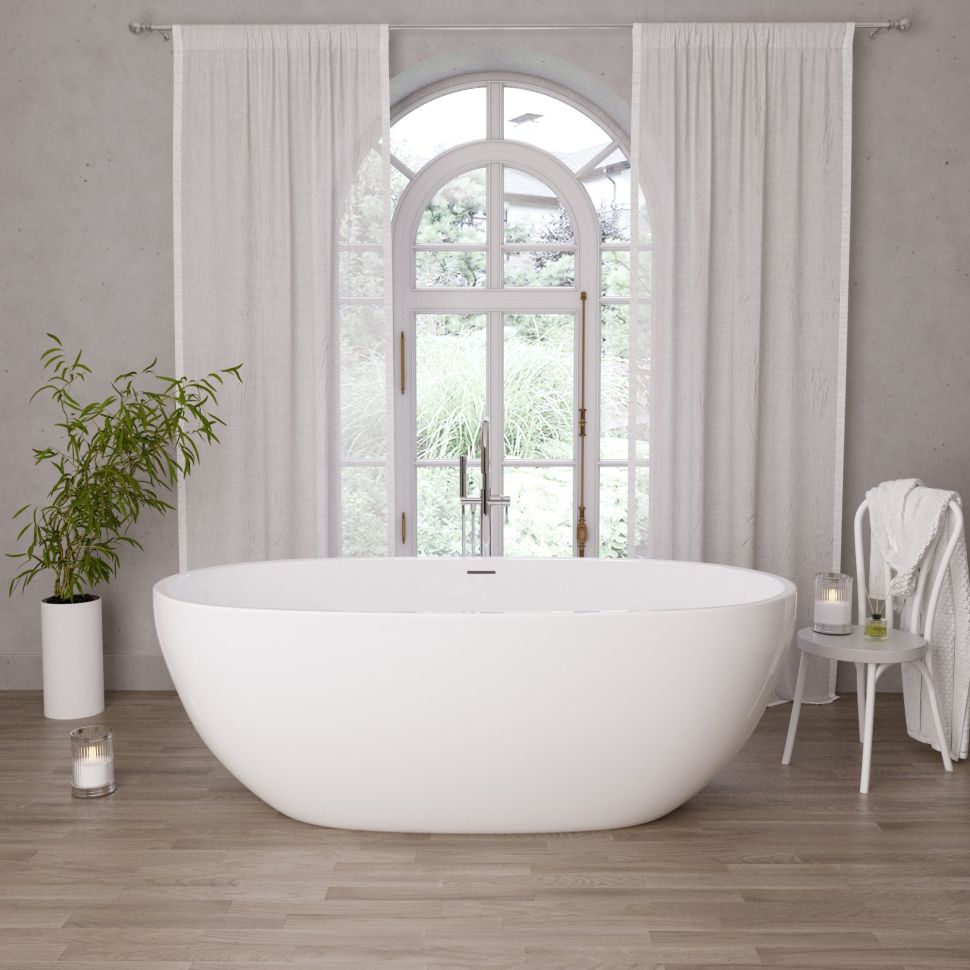 Приобрести grossman отдельностоящая ванна classic 150x78 см, белая gr-2403